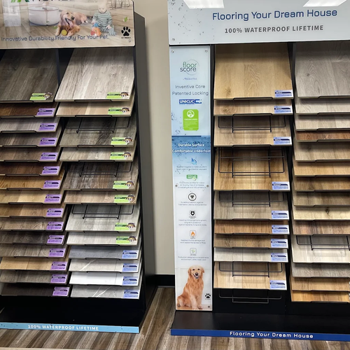 selling waterproof luxury vinyl plank at Livonia showroom