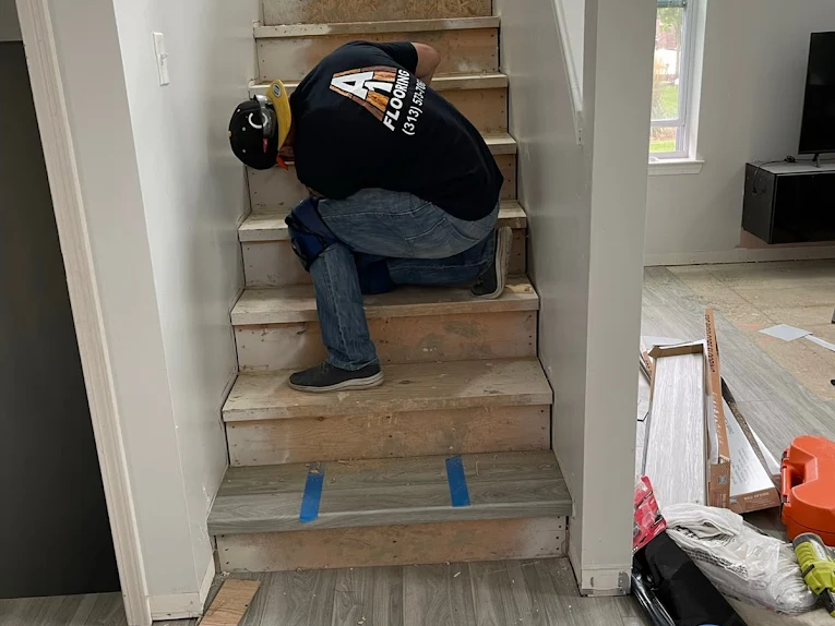 flooring installation by A1 Flooring team